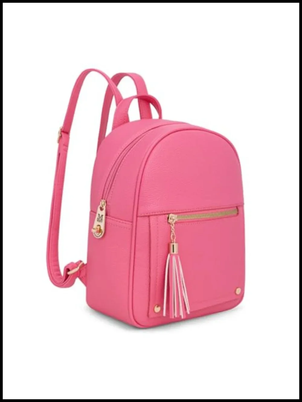 Mini Backpack Purse Anti Theft Secure Lock 4 Pockets Tassel Faux Leather